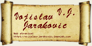 Vojislav Jaraković vizit kartica